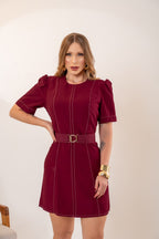 Vestido Vênus Vinho em Alfaiataria