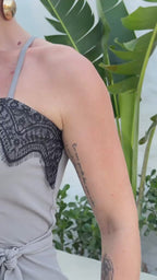 Vestido Élan Cinza-Lavanda